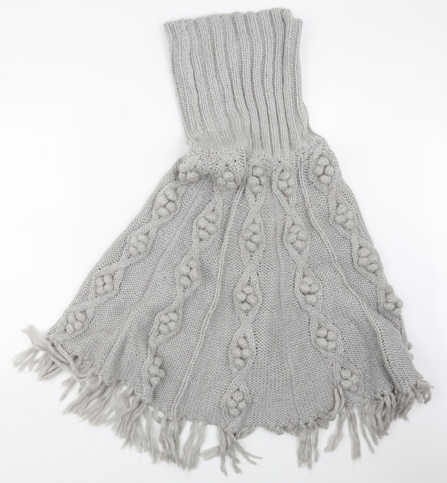 Papaya Womens Grey  Knit Jacket Poncho Size L