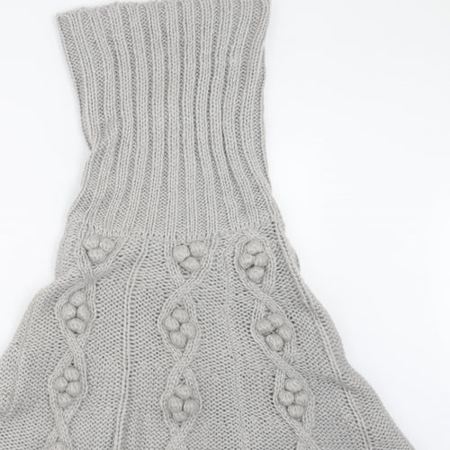 Papaya Womens Grey  Knit Jacket Poncho Size L