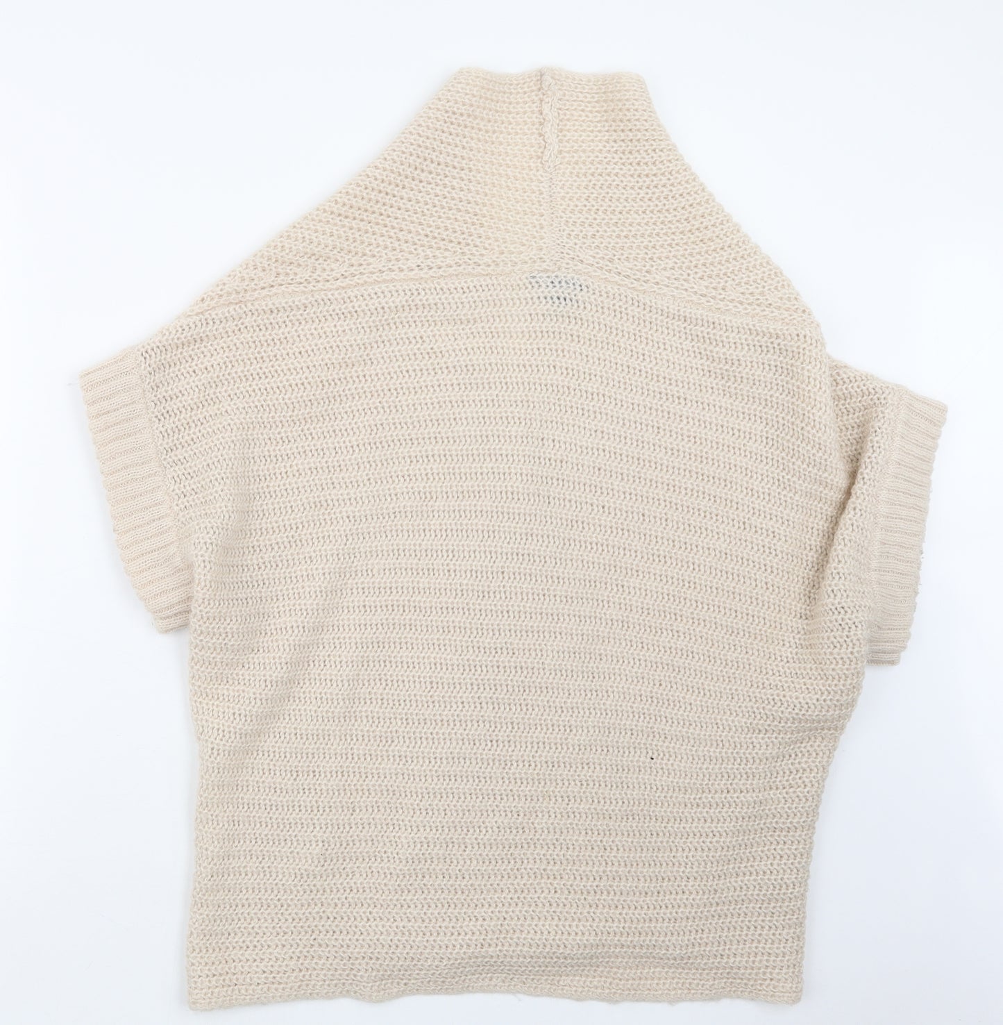Topshop Womens Beige  Knit Cardigan Jumper Size 10