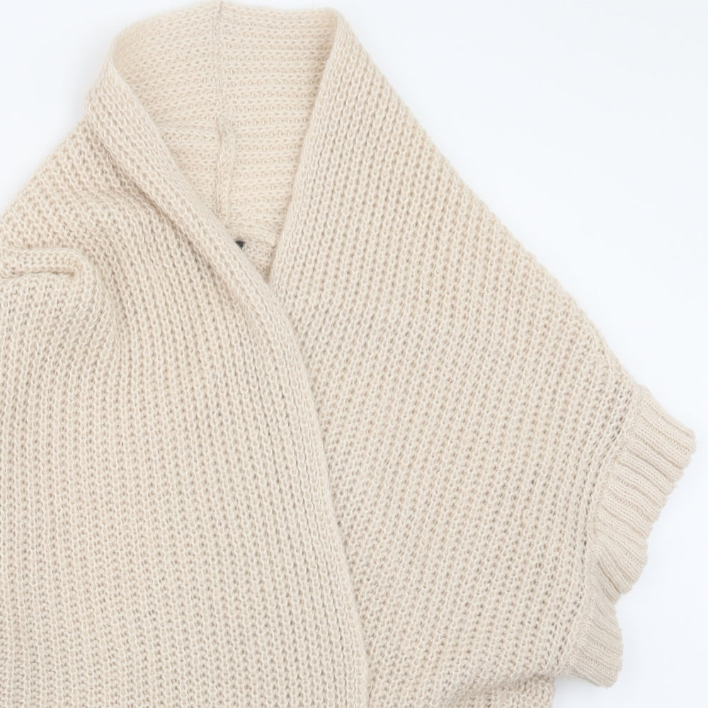 Topshop Womens Beige  Knit Cardigan Jumper Size 10