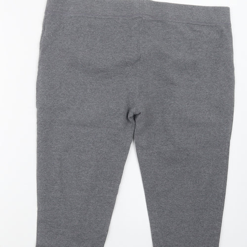 E-vie Womens Grey   Cropped Leggings Size 2XL