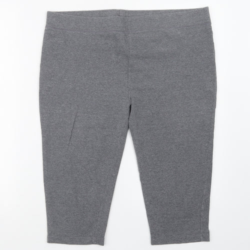 E-vie Womens Grey   Cropped Leggings Size 2XL