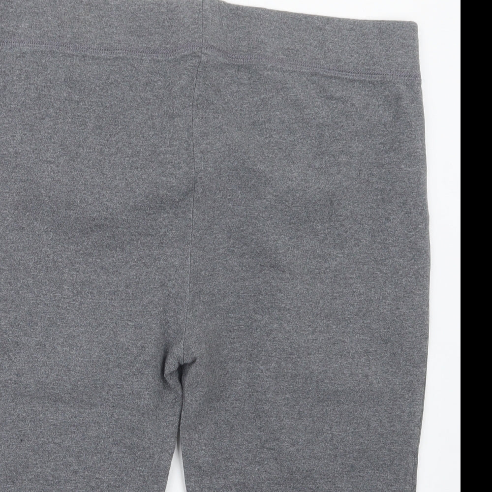 E-vie Womens Grey   Cropped Leggings Size 2XL