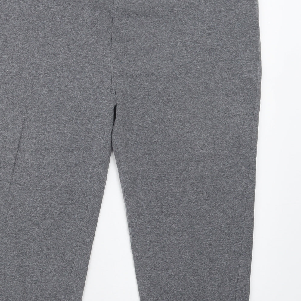 E-vie Womens Grey   Cropped Leggings Size 2XL