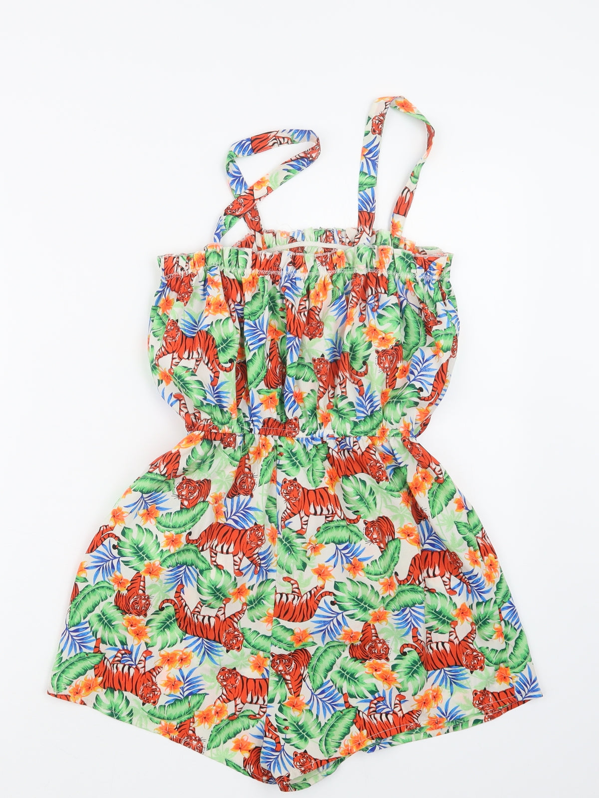 New Look Girls Green Geometric  Playsuit One-Piece Size 12-13 Years
