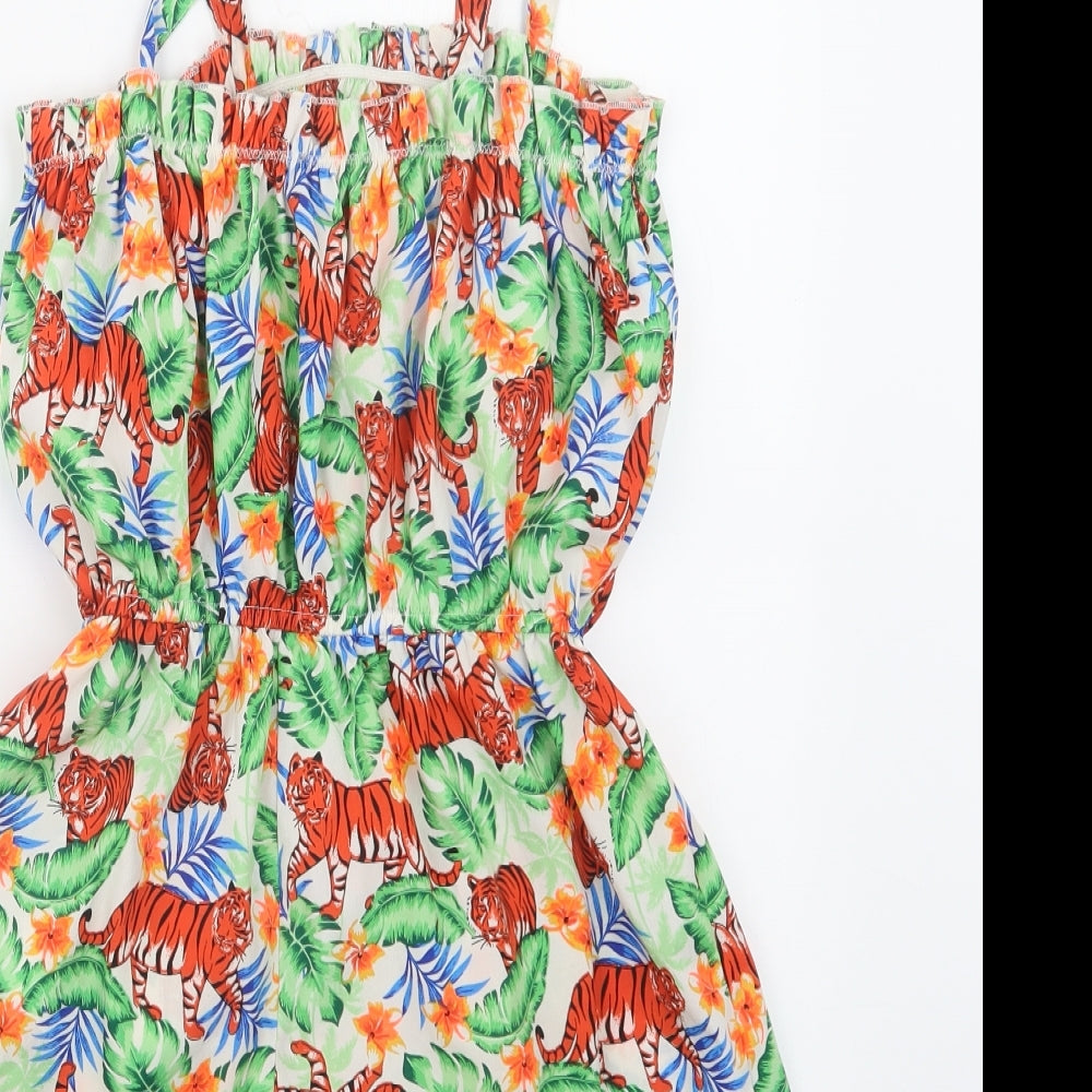 New Look Girls Green Geometric  Playsuit One-Piece Size 12-13 Years