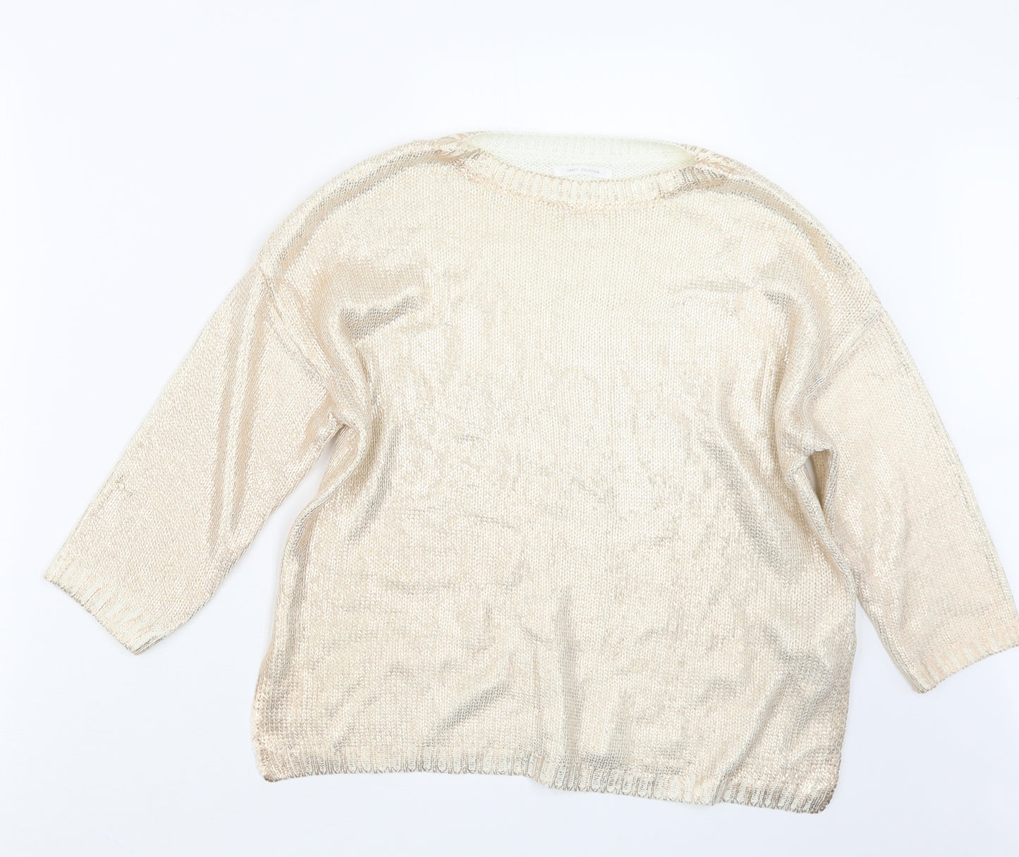 Zara Girls Gold   Pullover Jumper Size 9-10 Years