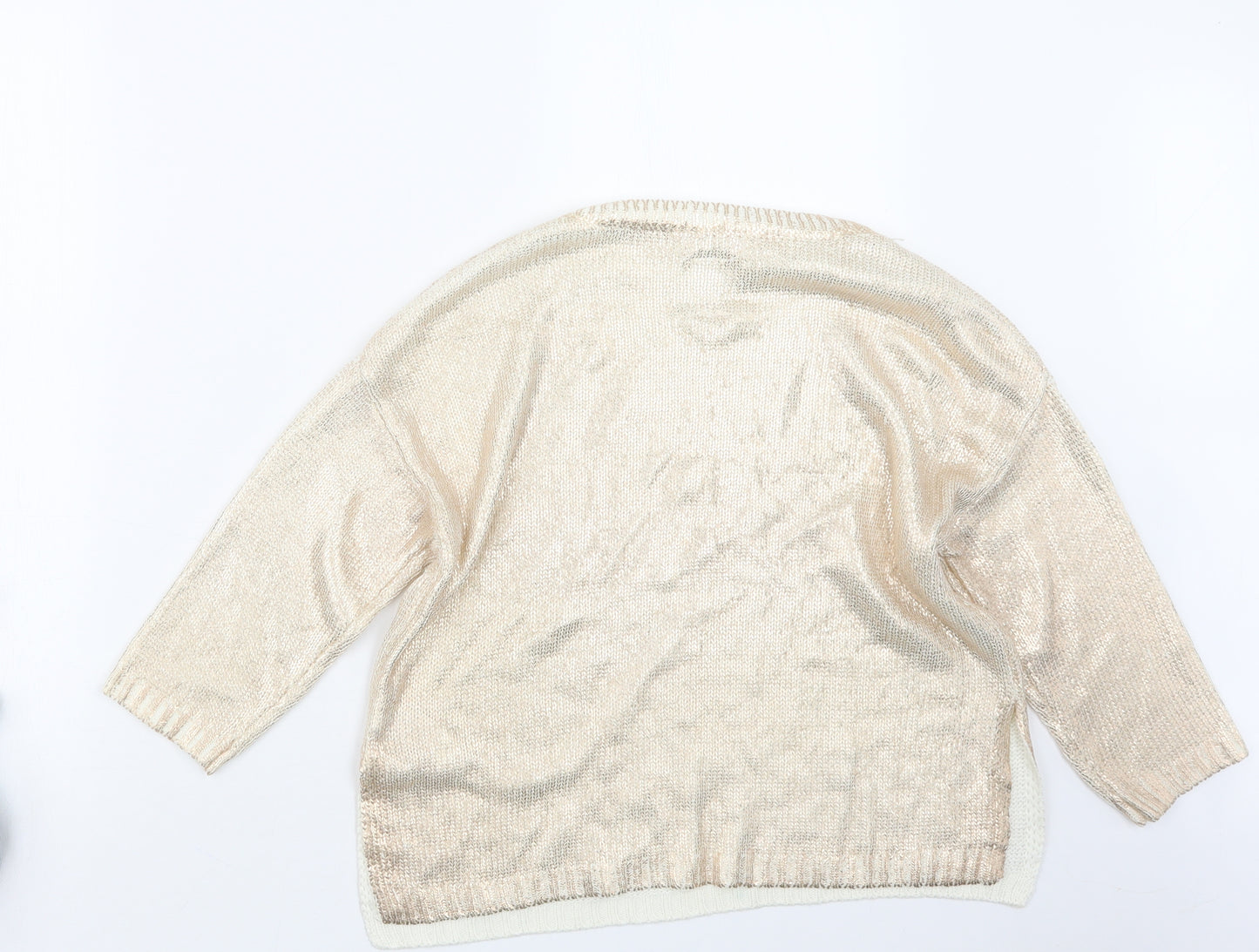 Zara Girls Gold   Pullover Jumper Size 9-10 Years