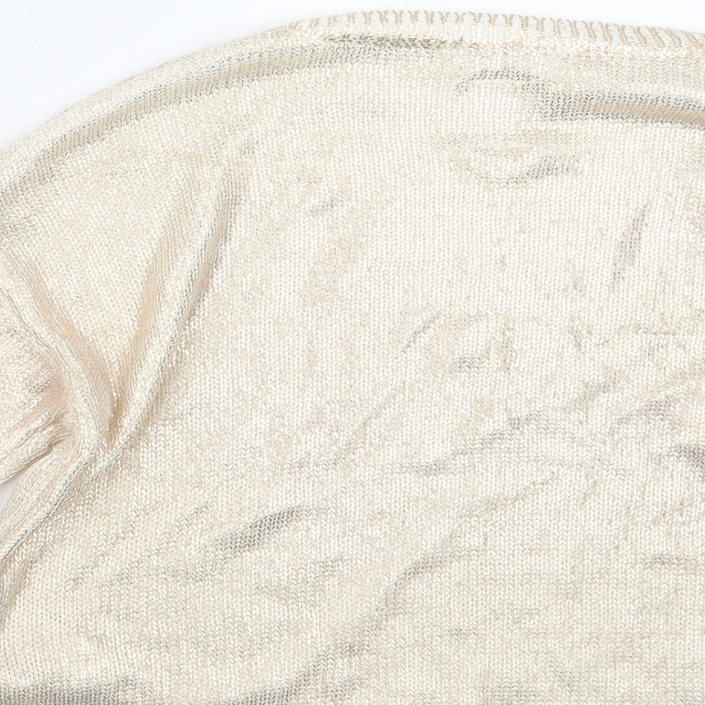 Zara Girls Gold   Pullover Jumper Size 9-10 Years
