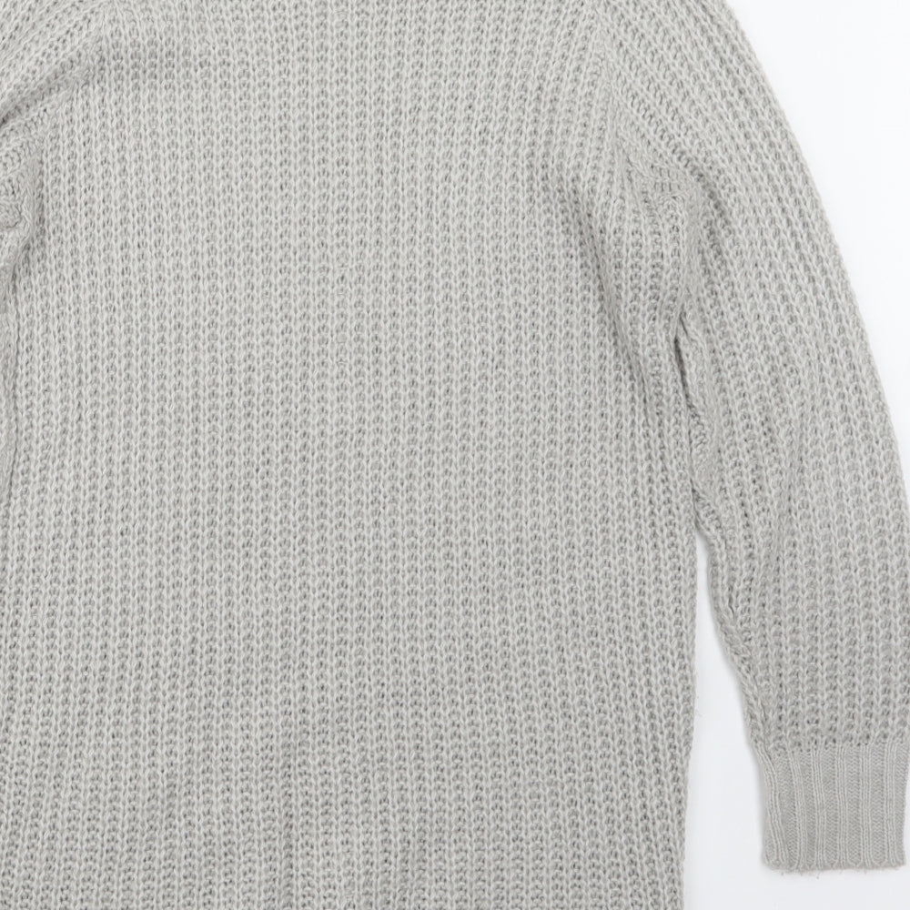 Boohoo Womens Grey  Knit Pullover Jumper Size M