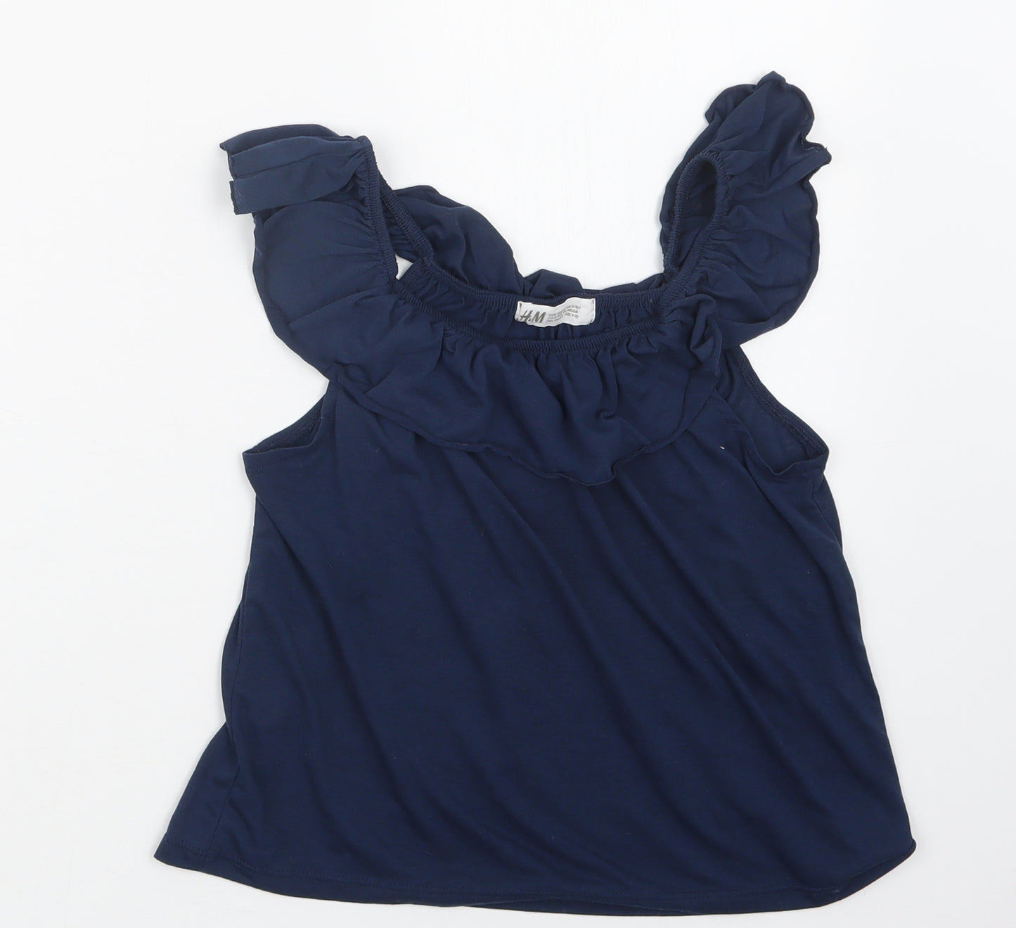 H&M Girls Blue   Basic T-Shirt Size 9-10 Years