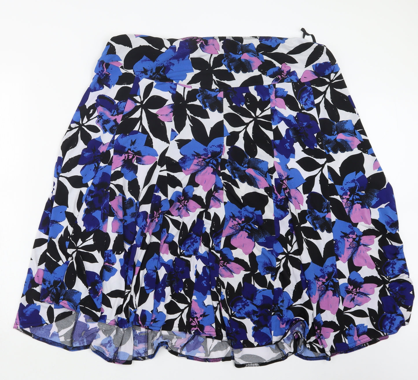 Julipa Womens Blue Geometric  A-Line Skirt Size 22