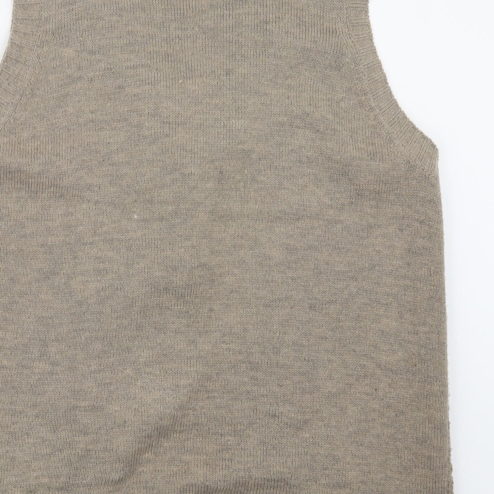 BM Womens Beige  Knit Cardigan Jumper Size L