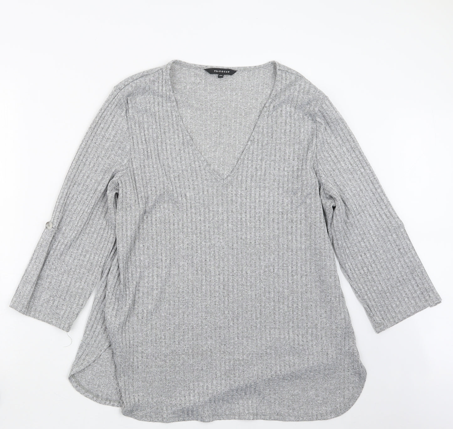Peacocks Womens Grey   Pullover Jumper Size 20
