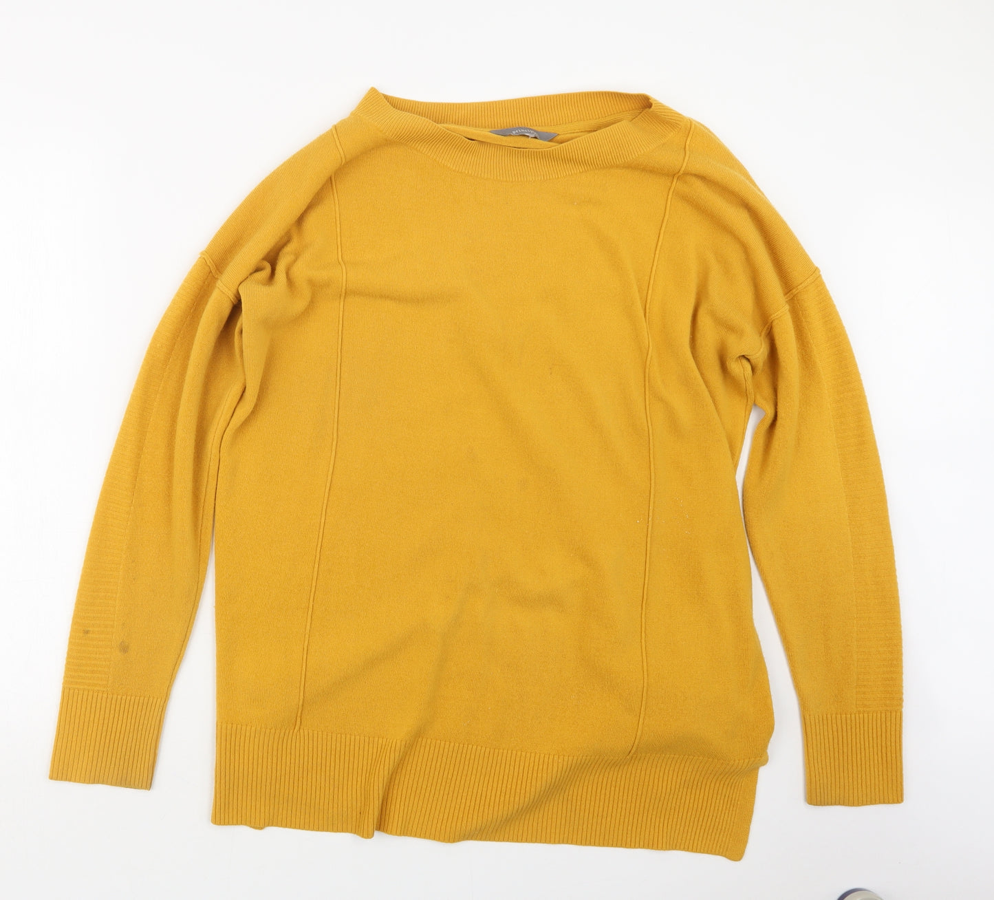 Principles Womens Yellow  Knit Pullover Jumper Size 20