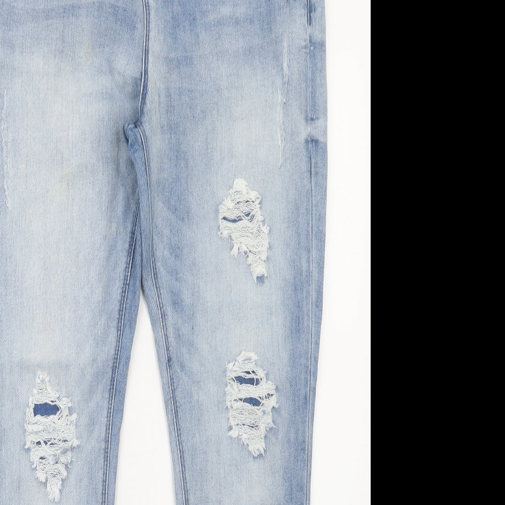 Denim Co. Womens Blue  Denim Straight Jeans Size 16 L28 in
