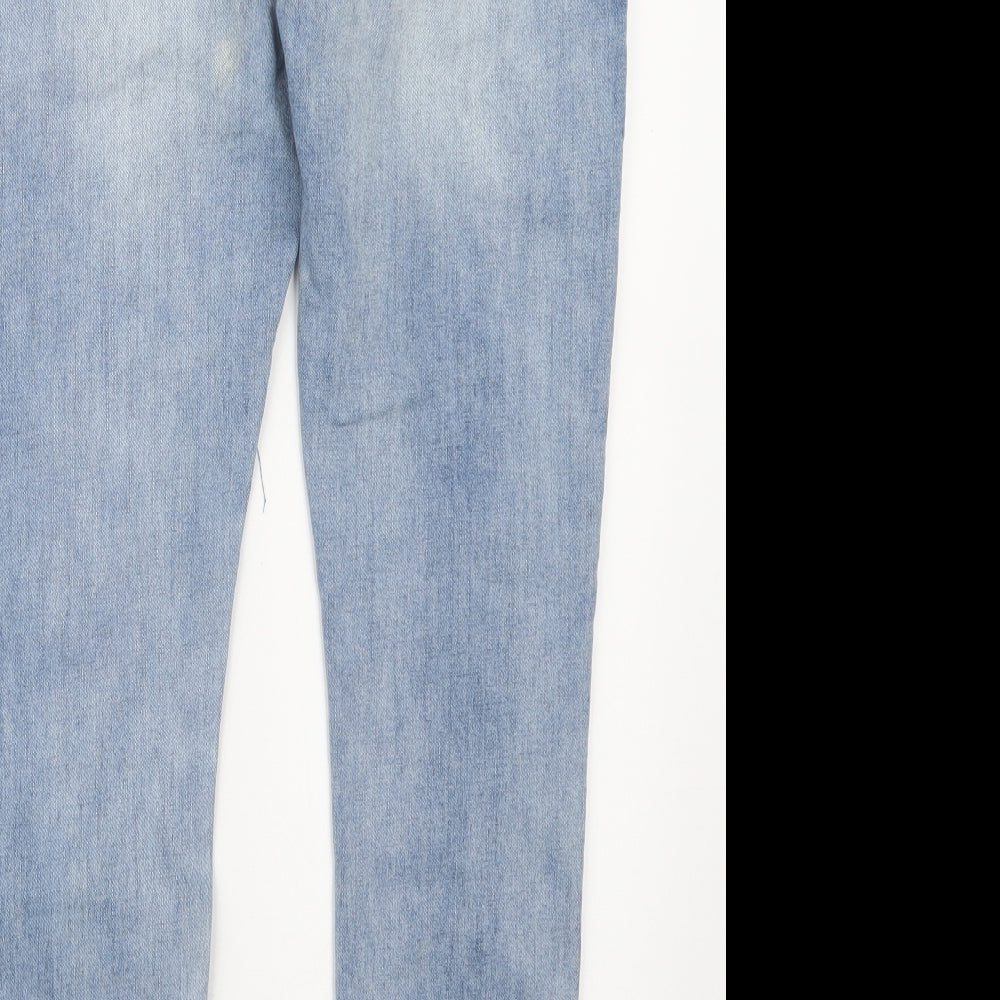 Denim Co. Womens Blue  Denim Straight Jeans Size 16 L28 in