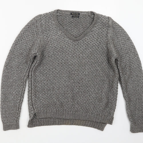 Massimo Dutti Womens Grey  Knit Pullover Jumper Size M