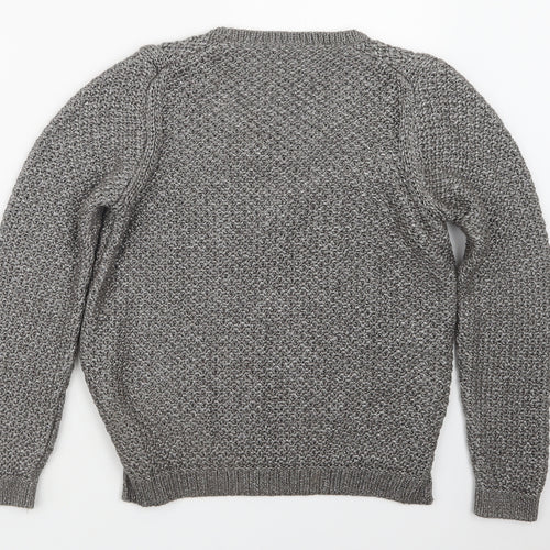 Massimo Dutti Womens Grey  Knit Pullover Jumper Size M