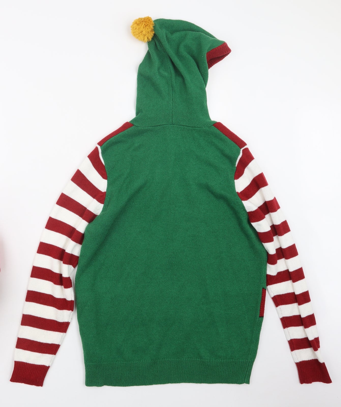 Avenue Womens Green Geometric Knit Pullover Hoodie Size 12  - Christmas