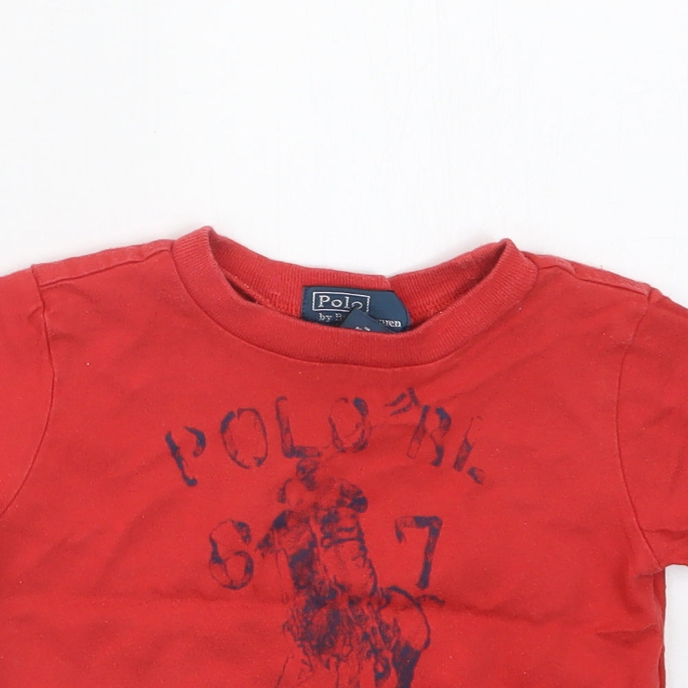 Polo Ralph Lauren Boys Red   Basic T-Shirt Size 12-18 Months