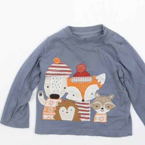 Nutmeg Boys Grey   Basic T-Shirt Size 12-18 Months