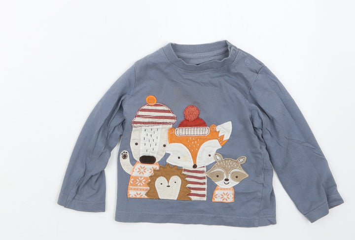 Nutmeg Boys Grey   Basic T-Shirt Size 12-18 Months
