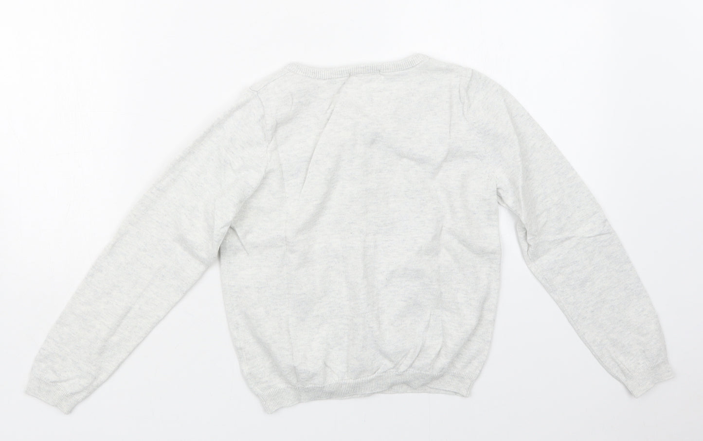 H&M Girls Grey   Cardigan Jumper Size 7-8 Years  - Unicorn