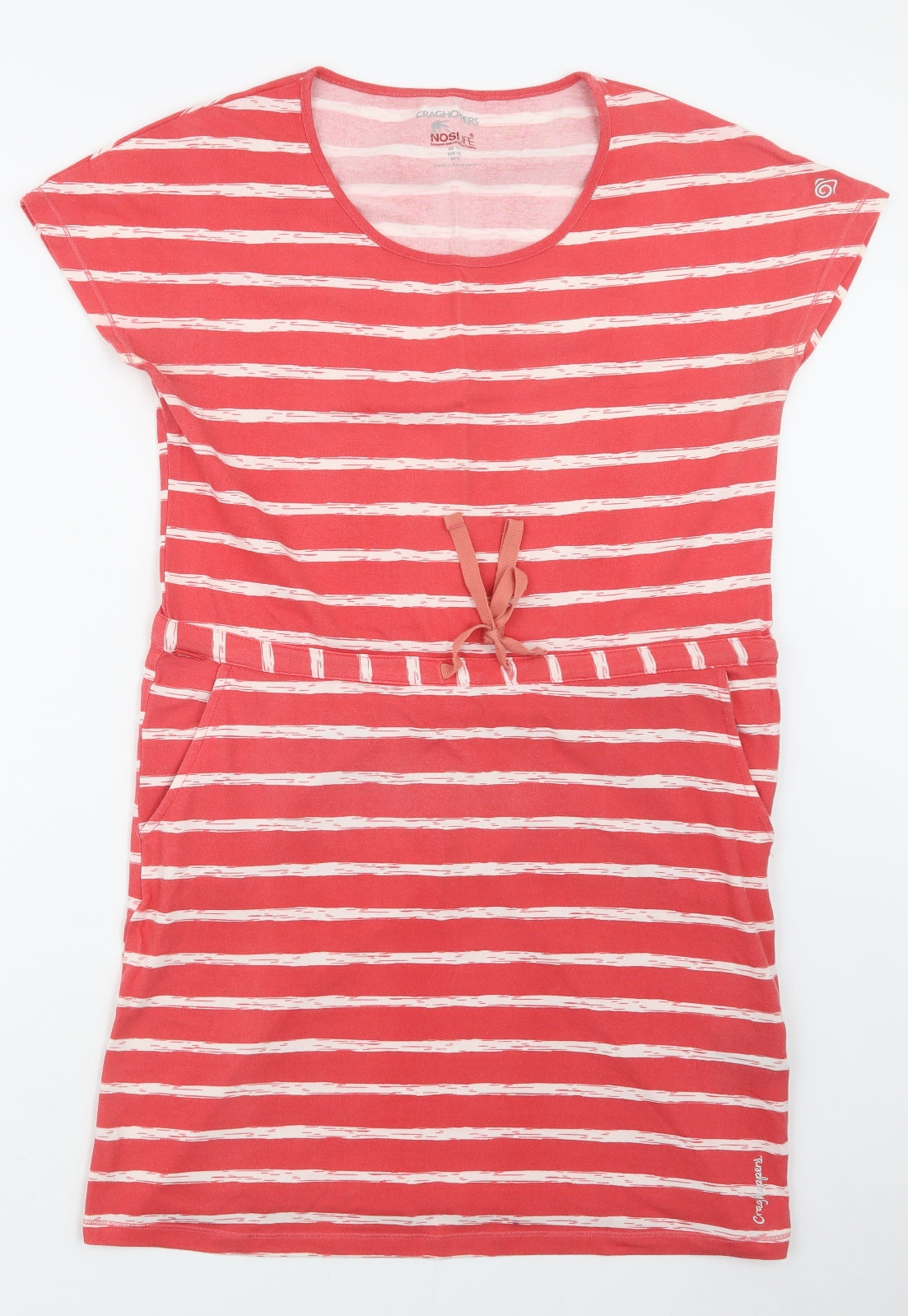 Craghoppers Womens Red Striped  Basic T-Shirt Size 12