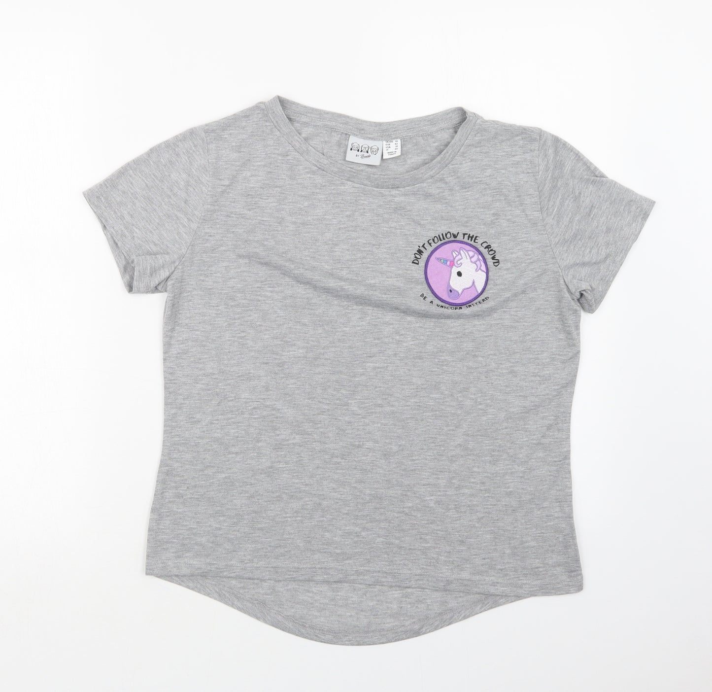 Bravado Womens Grey   Basic T-Shirt Size 14