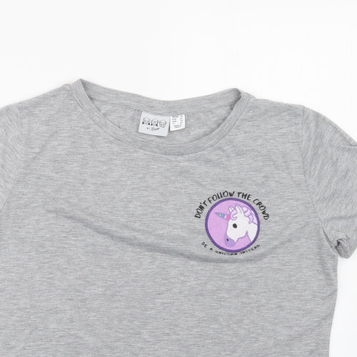 Bravado Womens Grey   Basic T-Shirt Size 14