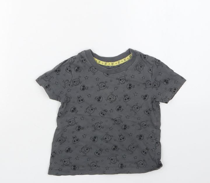George Boys Grey Geometric  Basic T-Shirt Size 12-18 Months