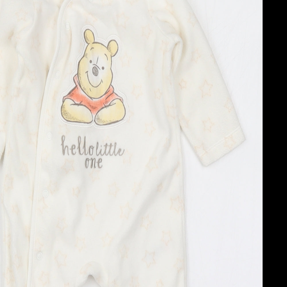 Preworn Baby White Geometric  Cami One Piece Size 6-9 Months  - Winnie the Pooh Hello Little One