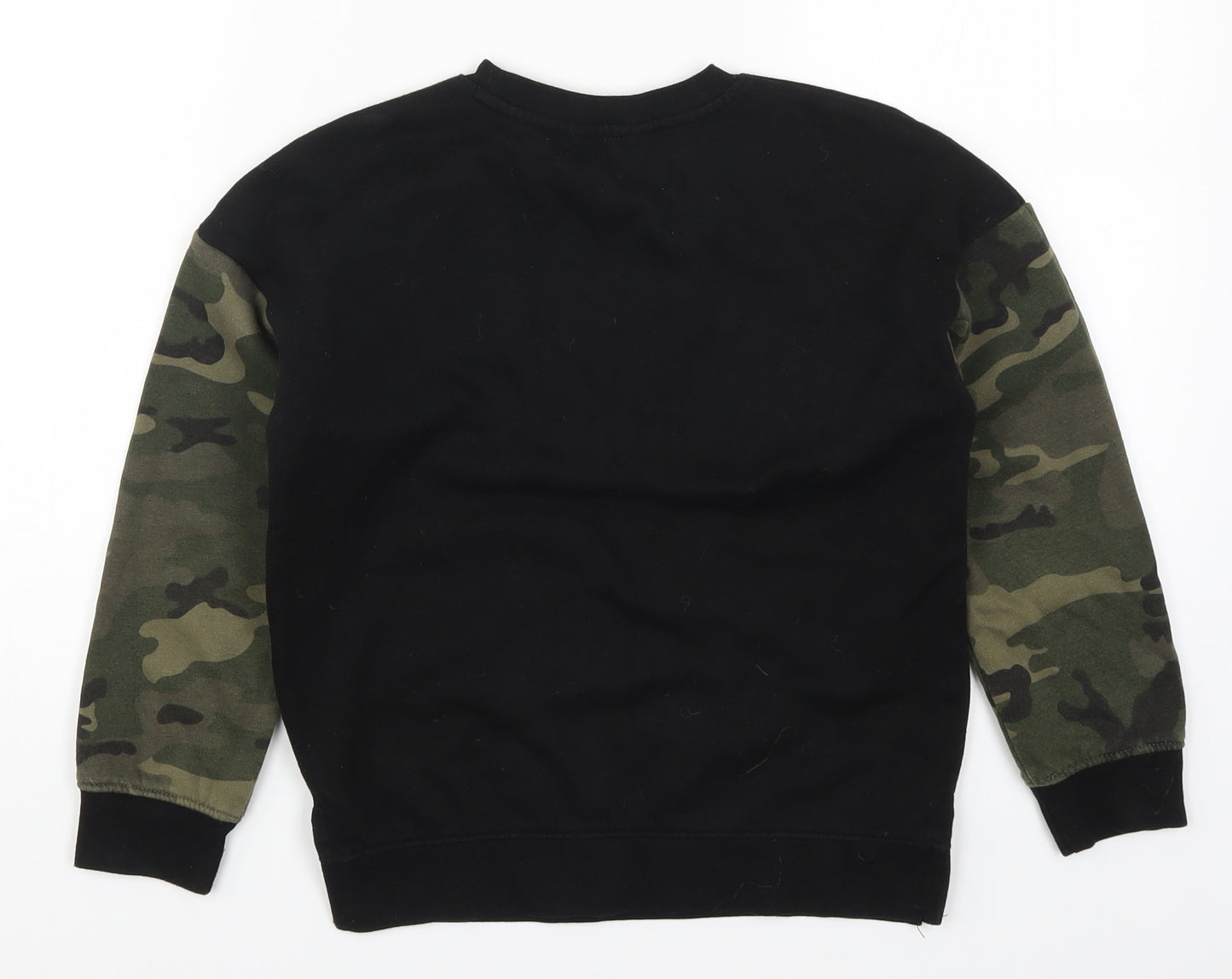 Primark Boys Black Camouflage  Pullover Sweatshirt Size 8-9 Years  - No Limits