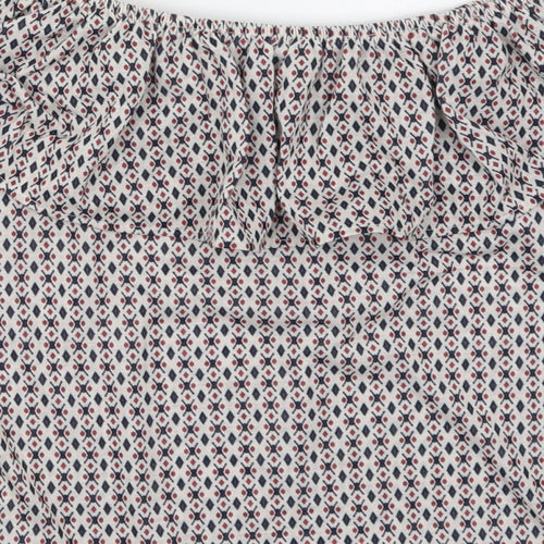 H&M Womens Red Geometric  Basic T-Shirt Size S