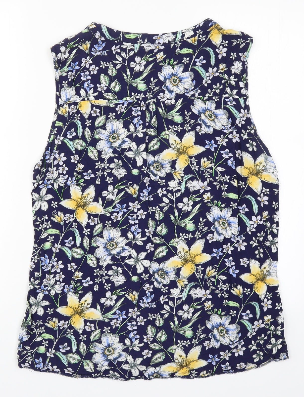George Womens Blue Floral  Basic Tank Size 14