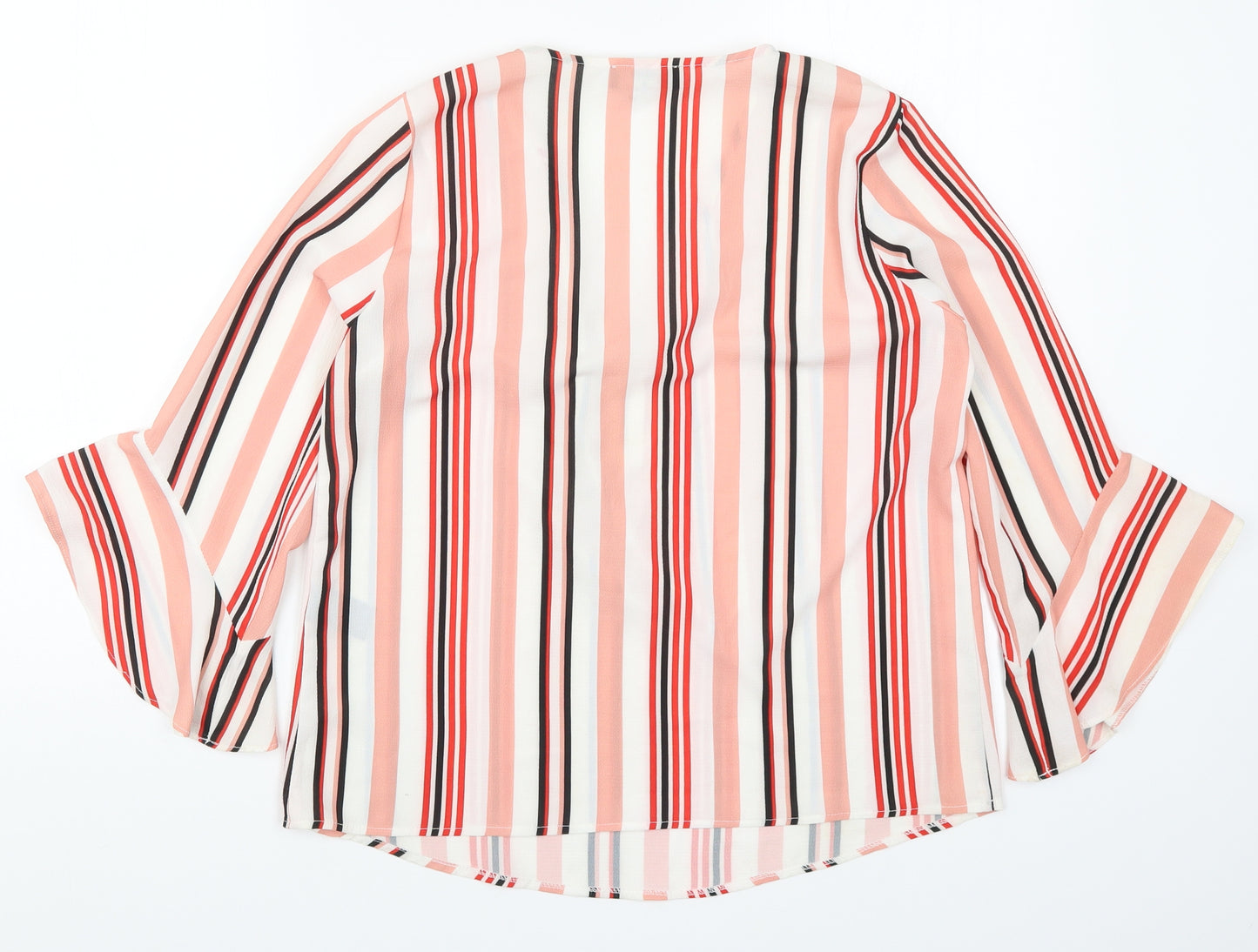 Papaya Womens Pink Striped  Basic Blouse Size 10