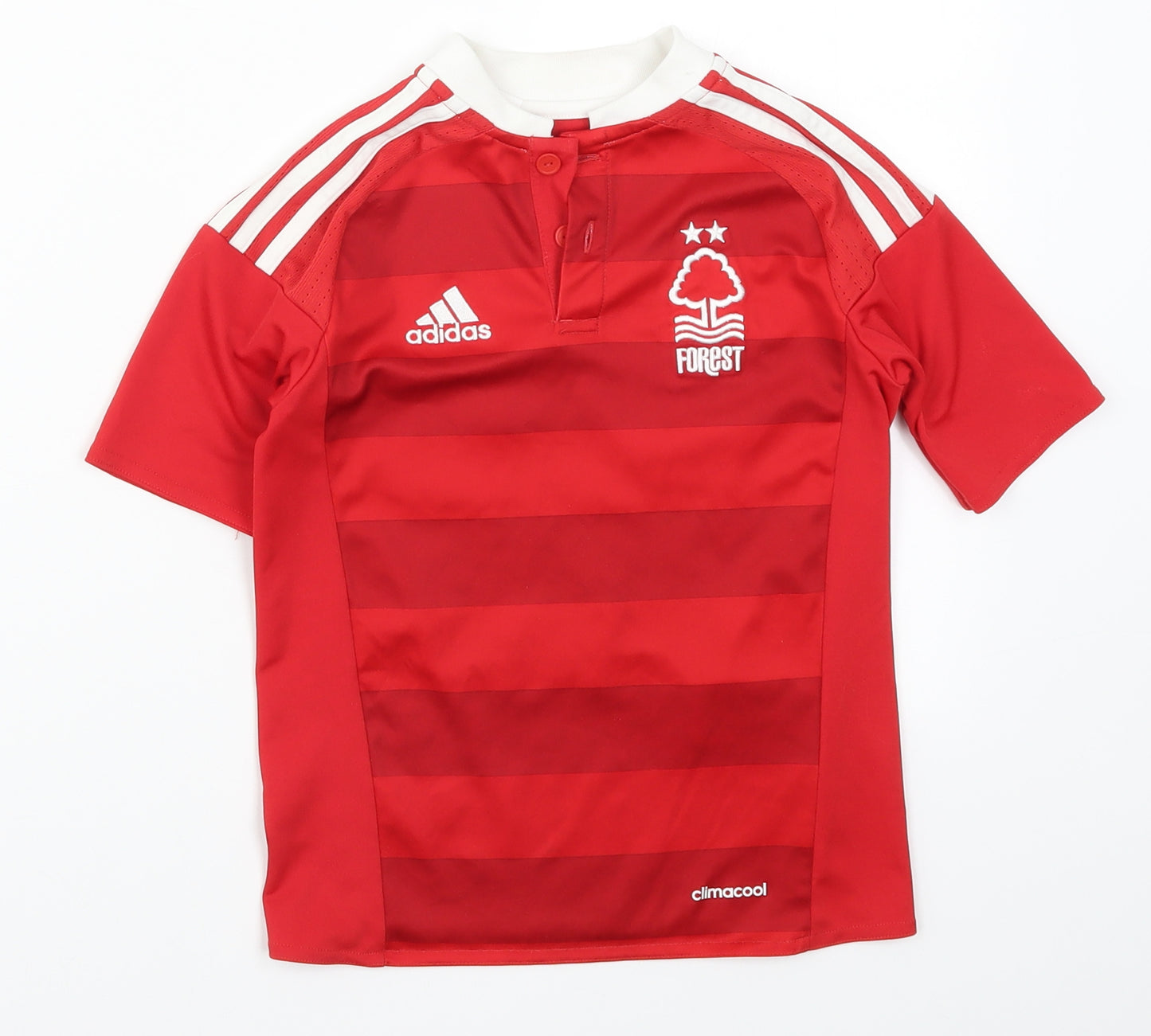 adidas Boys Red Striped  Basic T-Shirt Size 7-8 Years  - 10