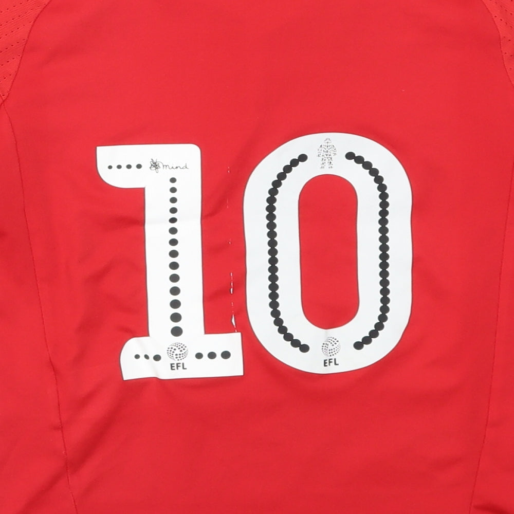 adidas Boys Red Striped  Basic T-Shirt Size 7-8 Years  - 10