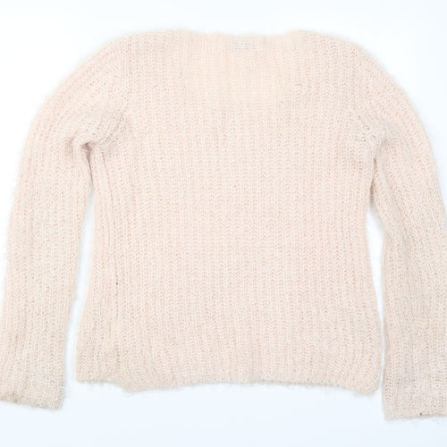 Exuiss's Womens Pink  Knit Pullover Jumper One Size