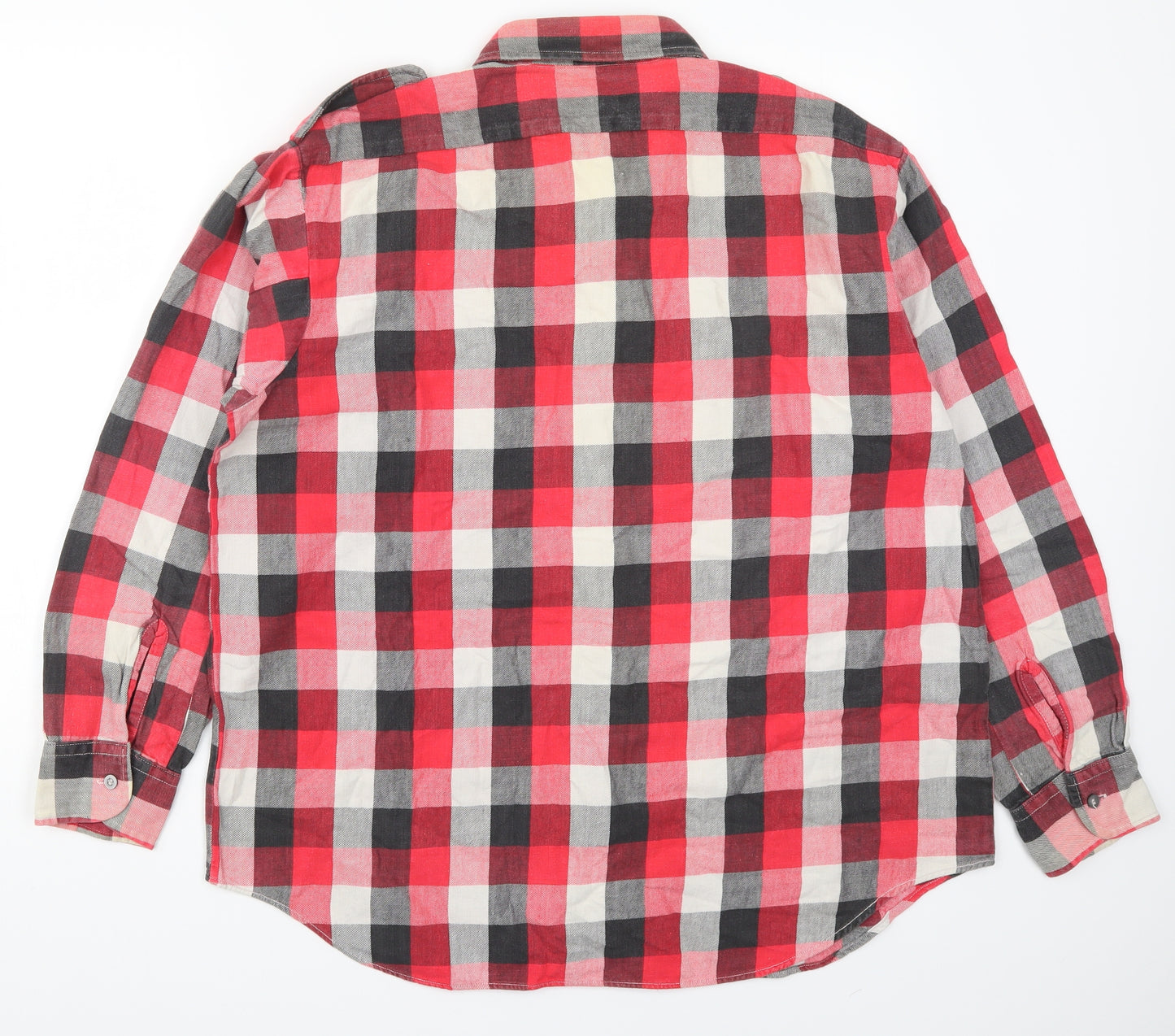Friendship Mens Red Check   Button-Up Size XL