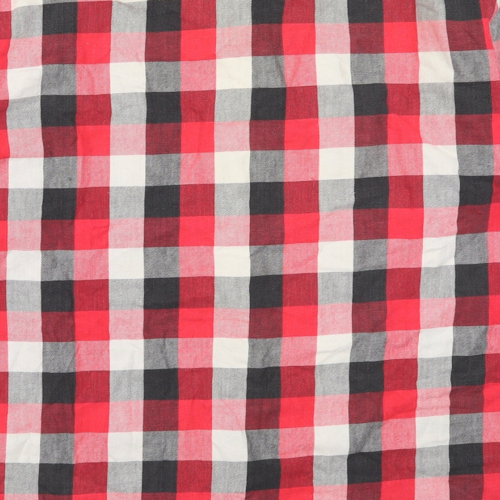 Friendship Mens Red Check   Button-Up Size XL