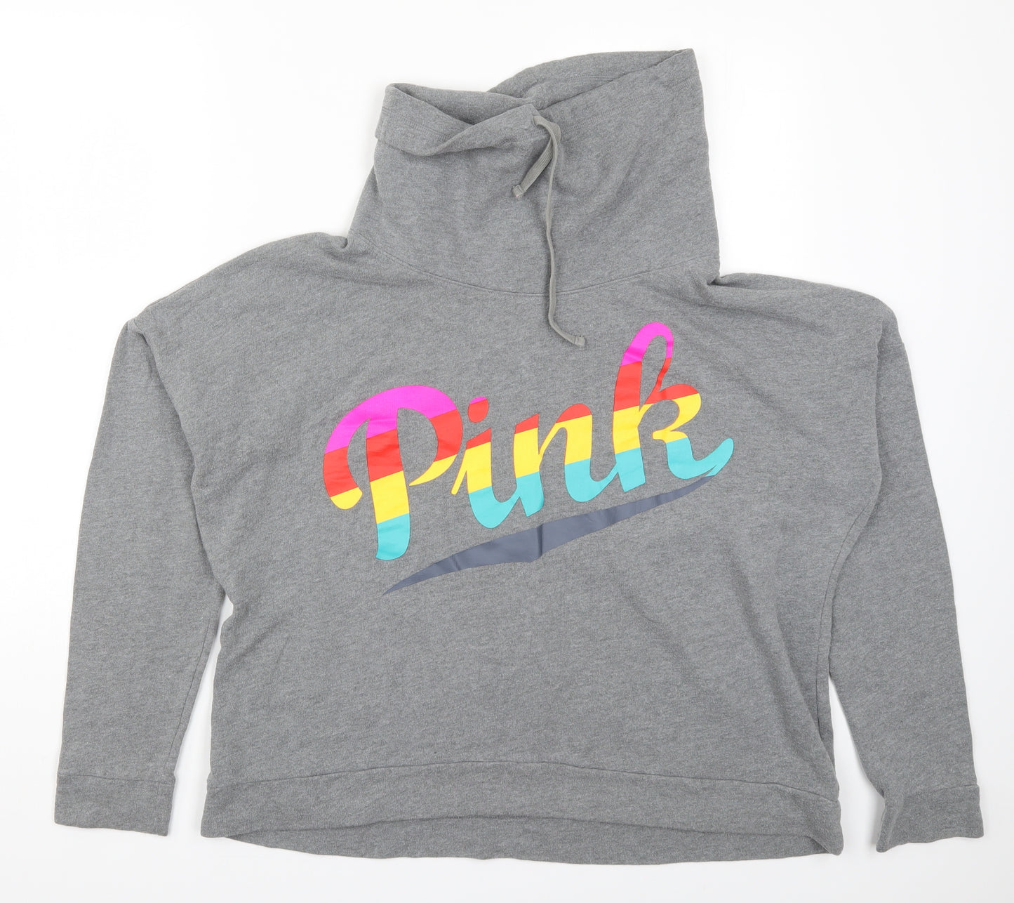 Victoria's Secret Womens Grey   Pullover Sweatshirt Size L  - Pink