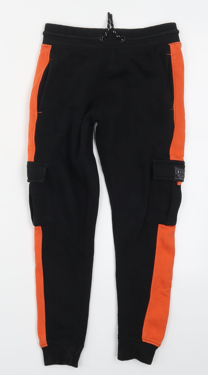 George Boys Orange   Sweatpants Trousers Size 9-10 Years - Black and Orange