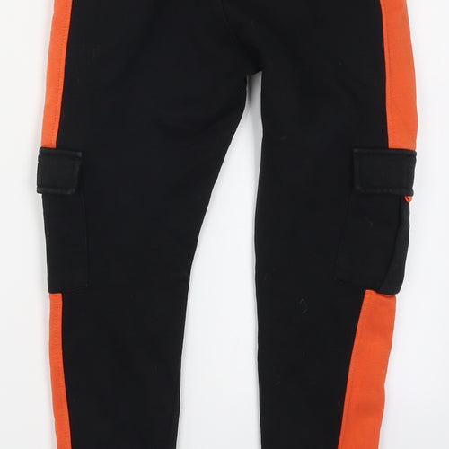 George Boys Orange   Sweatpants Trousers Size 9-10 Years - Black and Orange