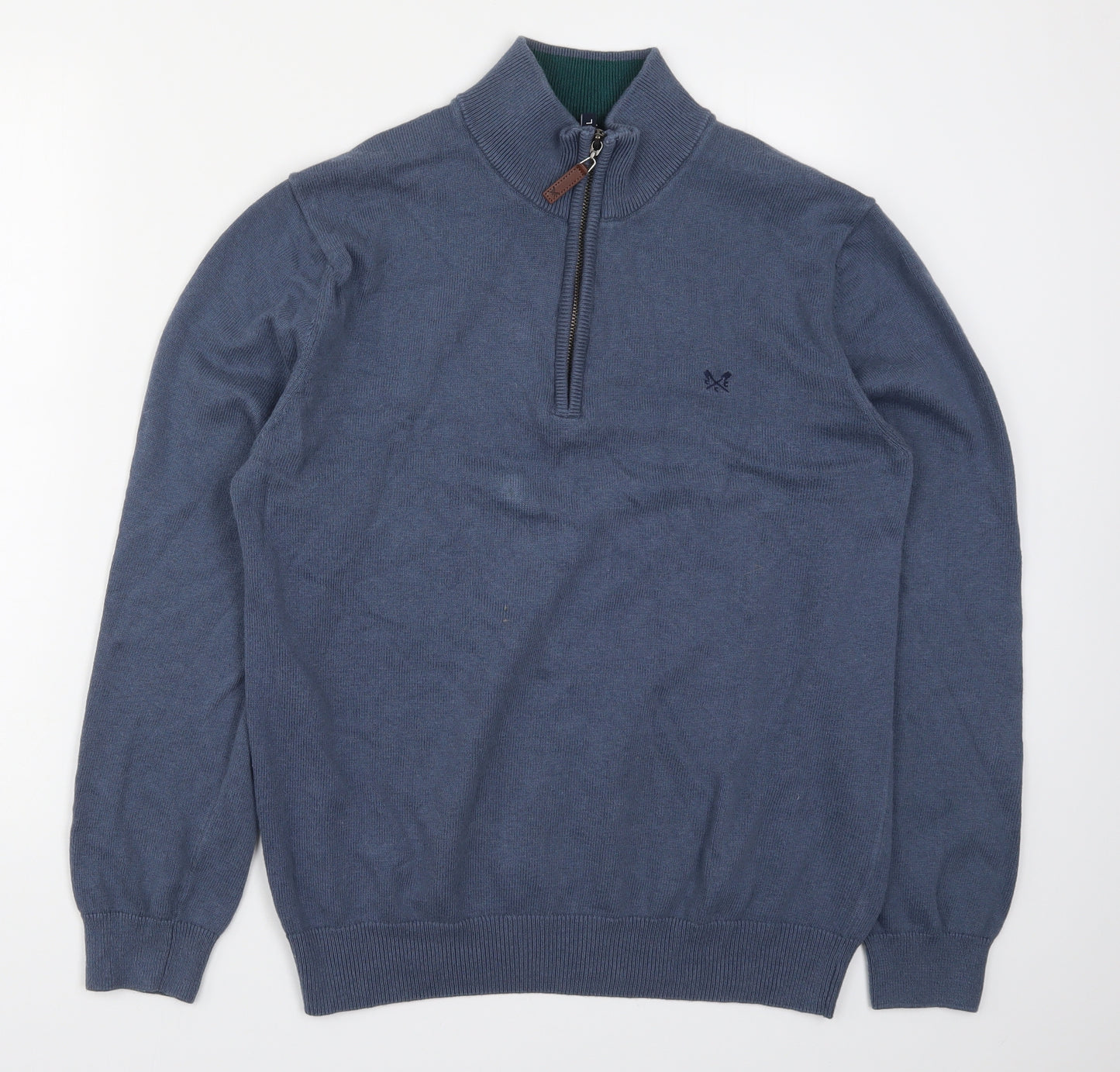 Crew Clothing Mens Blue  Knit Pullover Jumper Size L