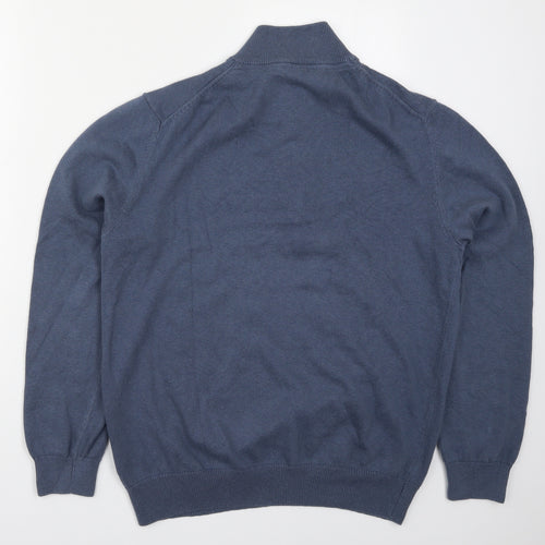 Crew Clothing Mens Blue  Knit Pullover Jumper Size L