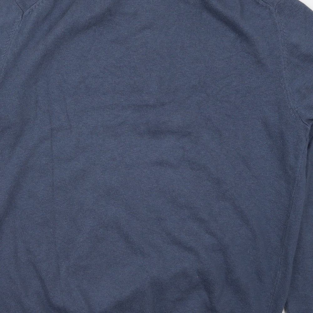 Crew Clothing Mens Blue  Knit Pullover Jumper Size L