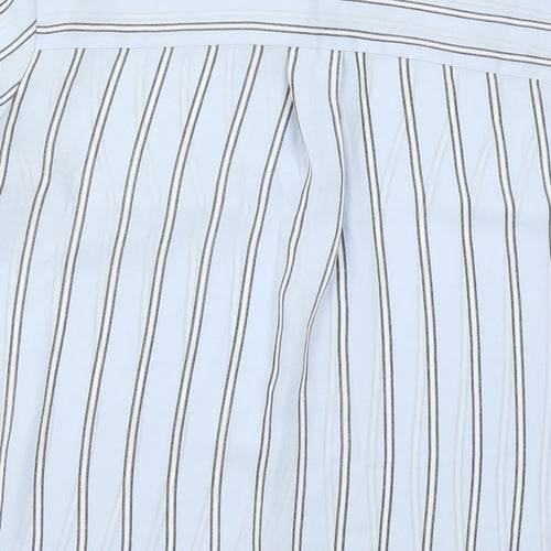 New Look Womens Blue Striped  Basic Button-Up Size 16