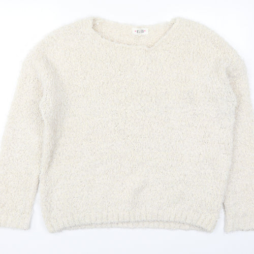 New Look Womens Beige  Knit Pullover Jumper Size L
